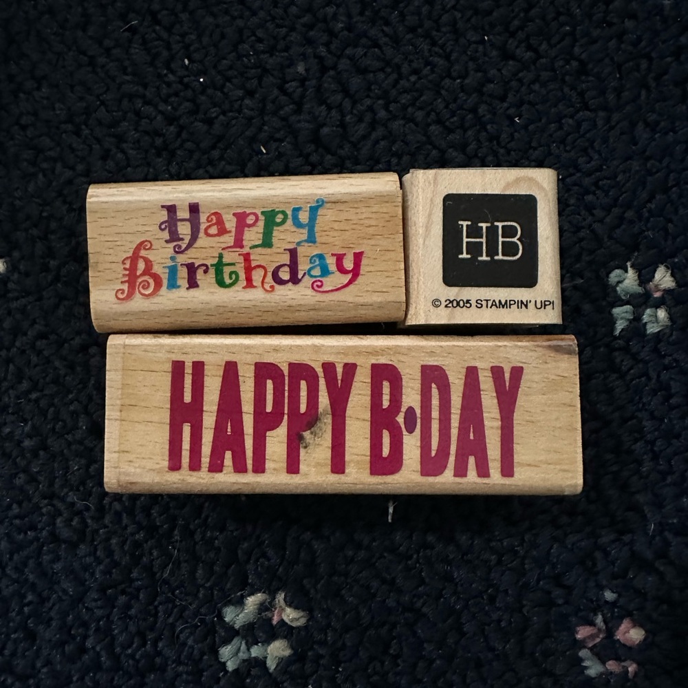 Happy birthday Rubber Stamps